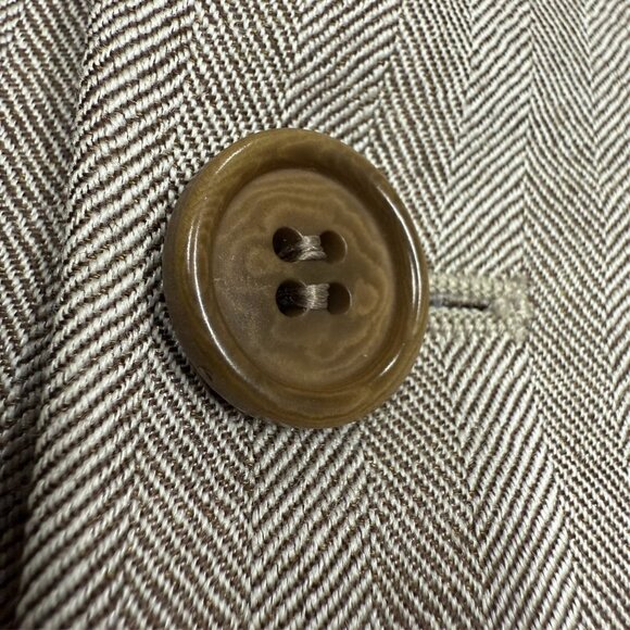 Coppley Wool Silk Blazer Herringbone Sportcoat Beige Bocelli 42R - Picture 4 of 8